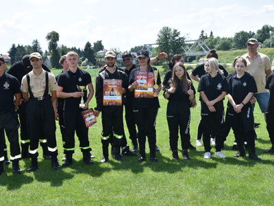 Zdjęcie z powiatowych zawodów sportowo - pożarniczych