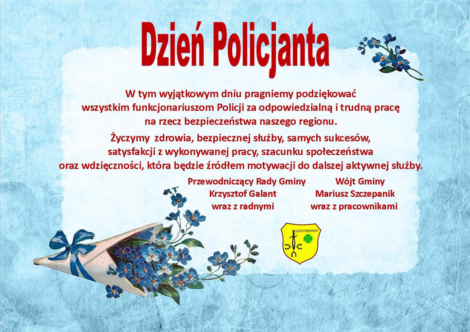 Zdjęcie życzeń z kwiatkami