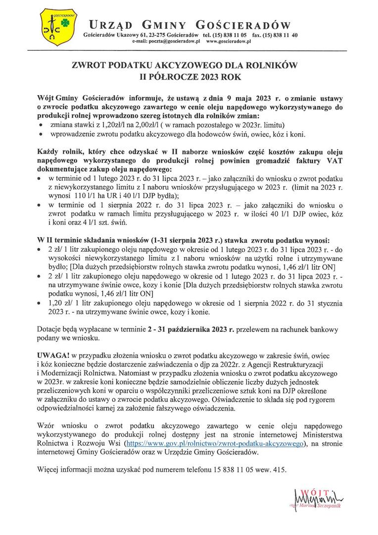 Zdjęcie informacji