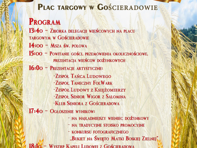 Zdjęcie plakatu dot. Dożynek gminnych w Gościeradowie
