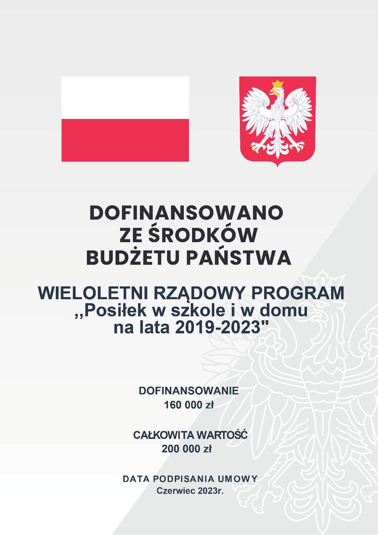 Zdjęcie plakatu dot. dofinansowania