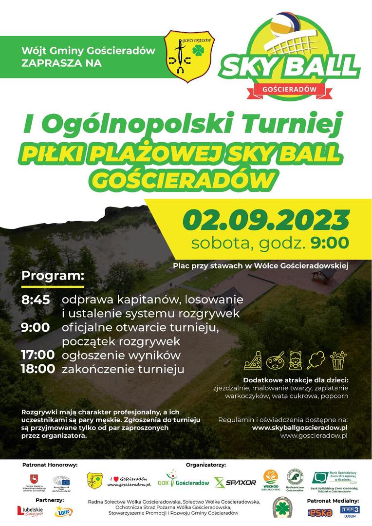 Zdjęcie plakatu dot. turnieju w siatkówkę plażową