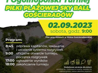 Zdjęcie plakatu dot. turnieju w siatkówkę plażową