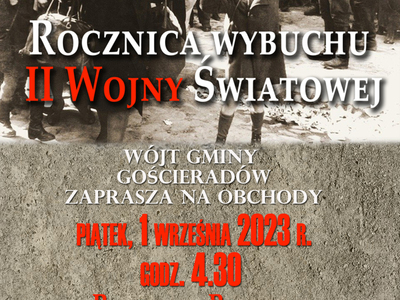 Zdjęcie plakatu dot. 84. Rocznicy wybuchu II Wojny Światowej