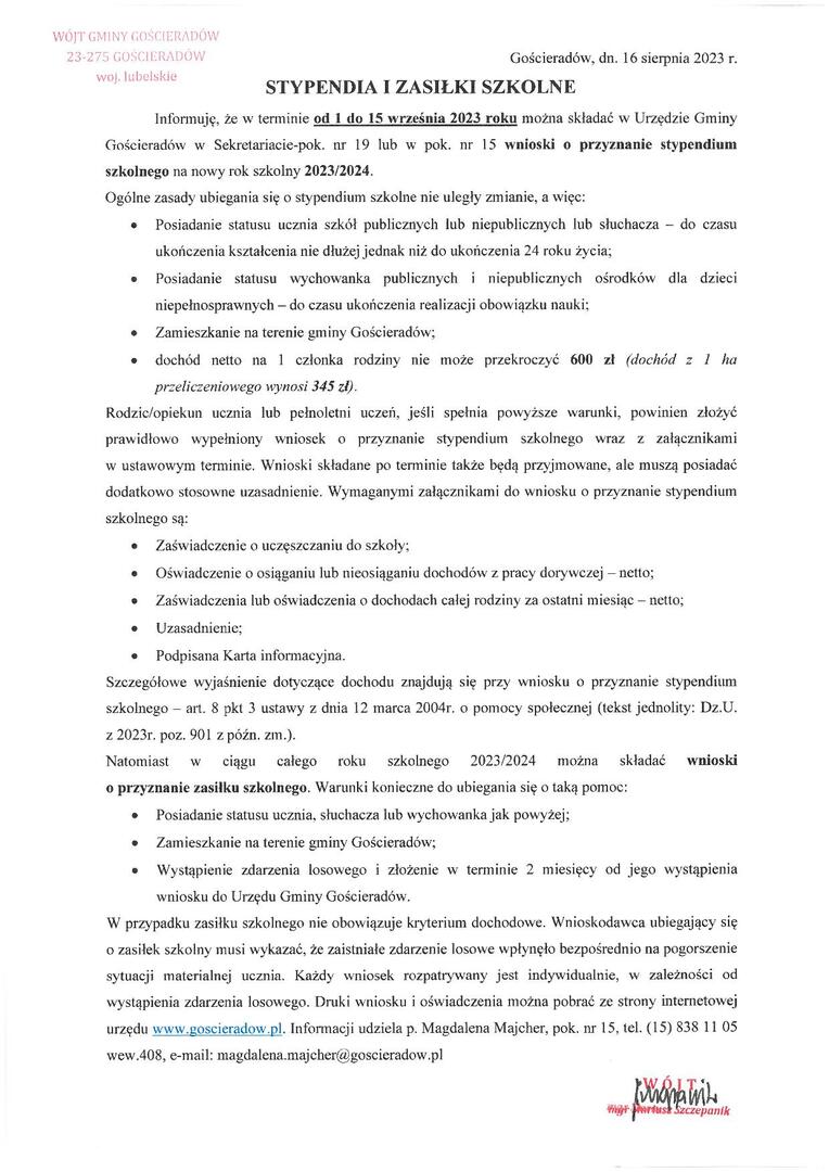 Zdjęcie informacji