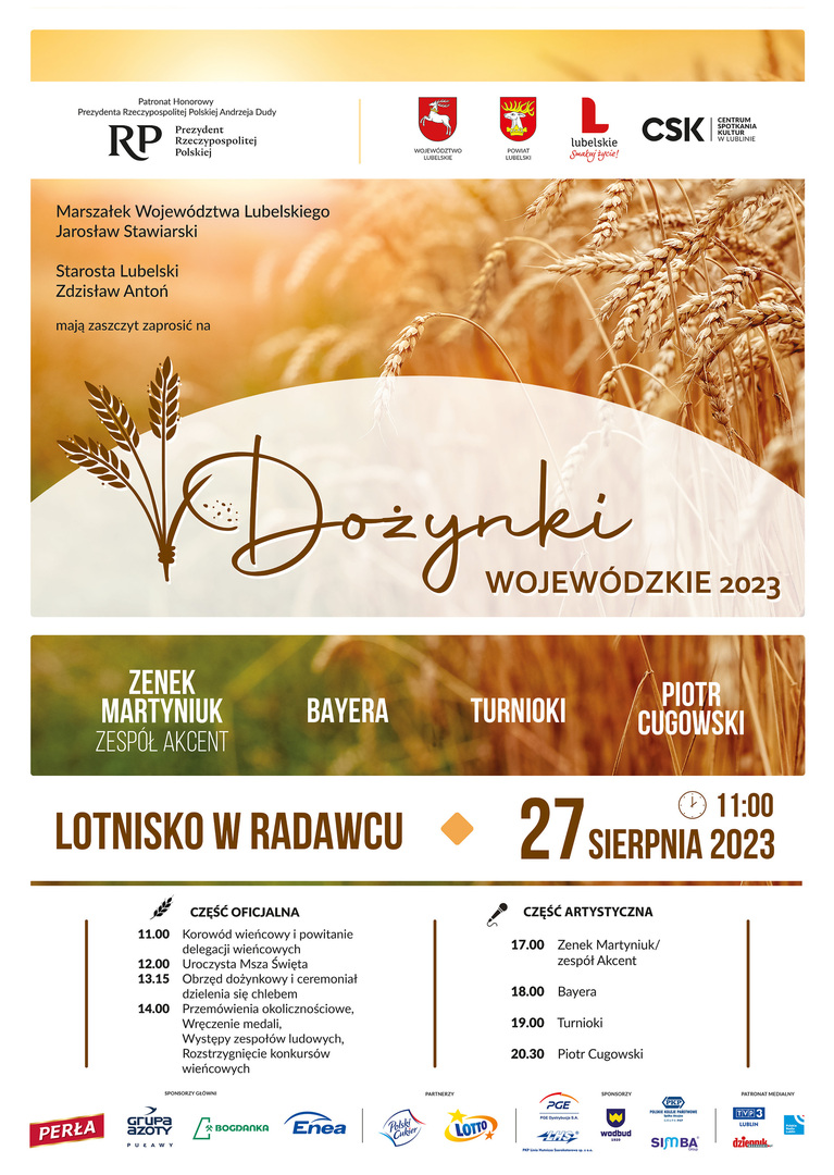 Plakat dotyczący Dożynek Wojewódzkich