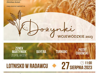 Plakat dotyczący Dożynek Wojewódzkich