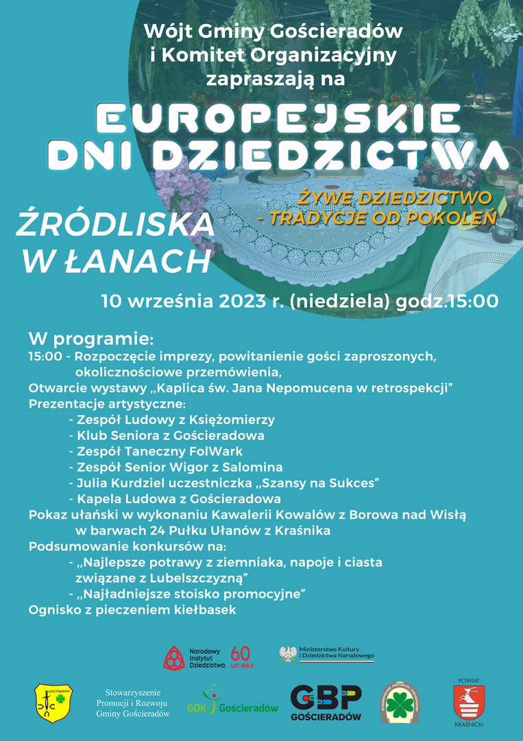Zdjęcie plakatu dot. Europejskich Dni Dziedzictwa