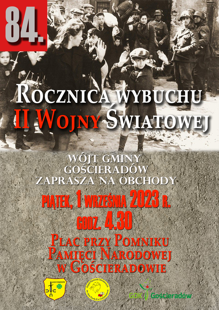 Zdjęcie plakatu dot. rocznicy wybuchu II Wojny Światowej