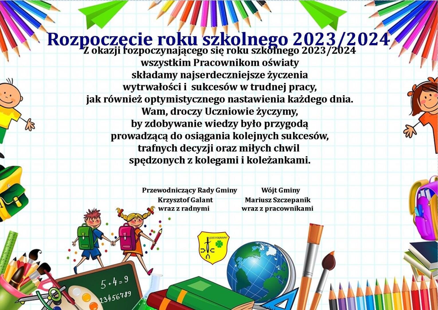 Zdjęcie z elementami szkoły
