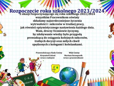 Zdjęcie z elementami szkoły