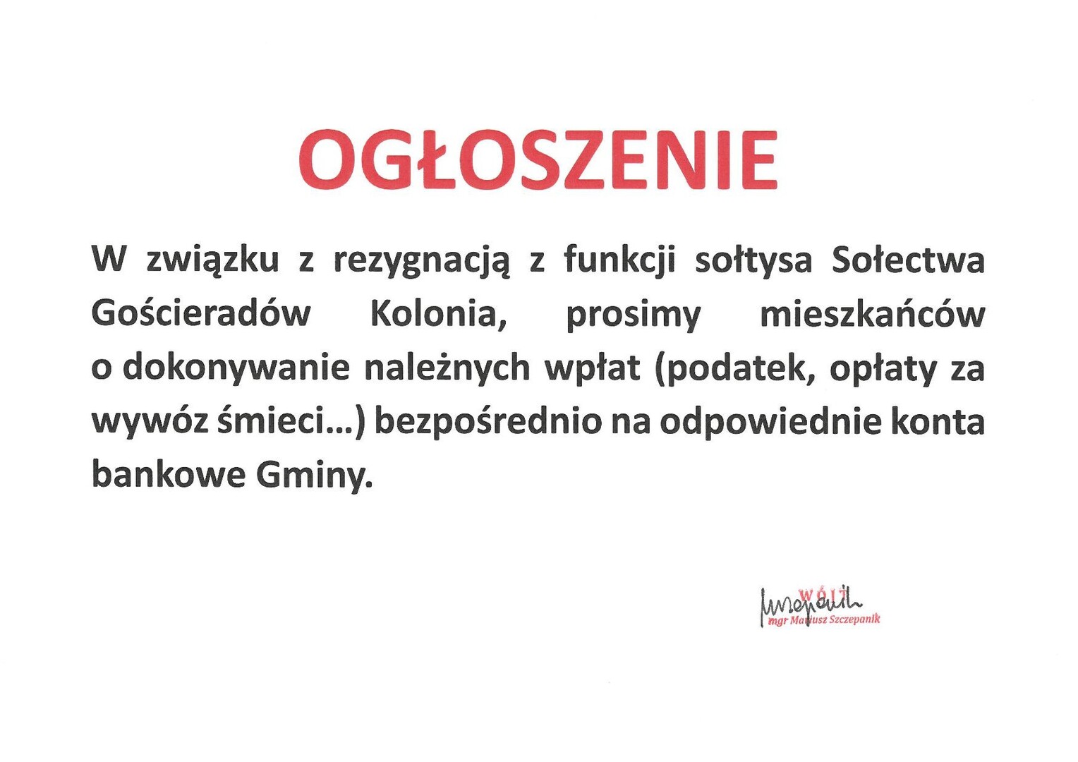 Zdjęcie ogłoszenia