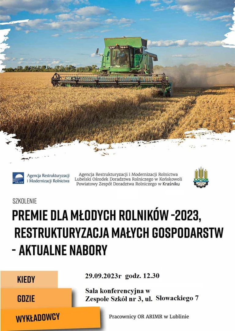 Plakat promujący szkolenie