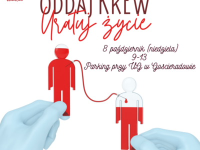 Zdjęcie plakatu dot. akcji krwiodawstwa