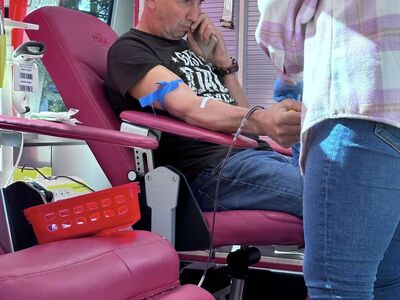 Zdjęcie z akcji oddawania krwi w Gościeradowie