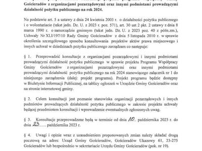Zdjęcie zarządzenia