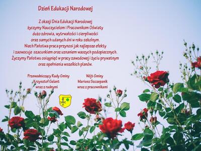 Zdjęcie życzeń z kwiatami