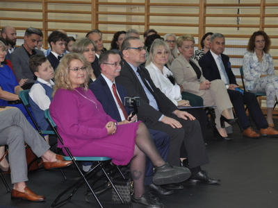 Zdjęcie z rozdania stypendium Wójta Gminy Gościeradów