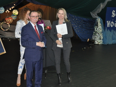 Zdjęcie z rozdania stypendium Wójta Gminy Gościeradów