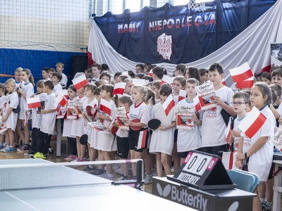 Zdjęcie z 2. Otwartego Turnieju Tenisa Stołowego „Mamy Niepodległą”