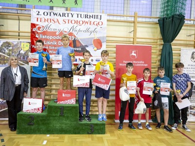 Zdjęcie z 2. Otwartego Turnieju Tenisa Stołowego „Mamy Niepodległą”
