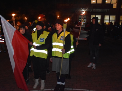 Zdjęcie z Marszu dla Niepodległej w gminie Gościeradów