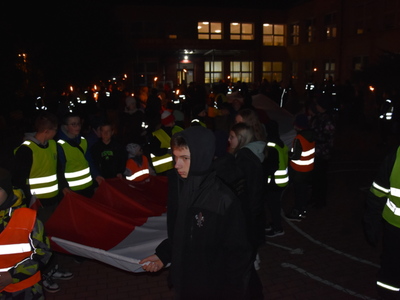 Zdjęcie z Marszu dla Niepodległej w gminie Gościeradów