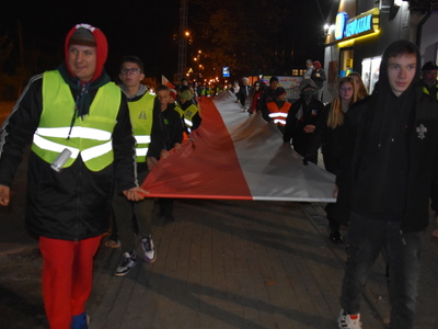 Zdjęcie z Marszu dla Niepodległej w gminie Gościeradów