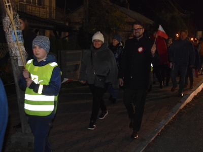 Zdjęcie z Marszu dla Niepodległej w gminie Gościeradów