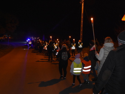 Zdjęcie z Marszu dla Niepodległej w gminie Gościeradów