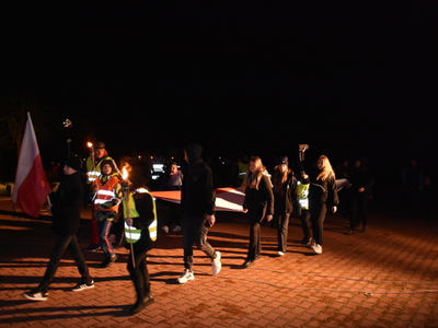 Zdjęcie z Marszu dla Niepodległej w gminie Gościeradów