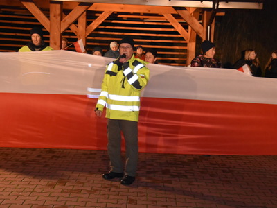 Zdjęcie z Marszu dla Niepodległej w gminie Gościeradów