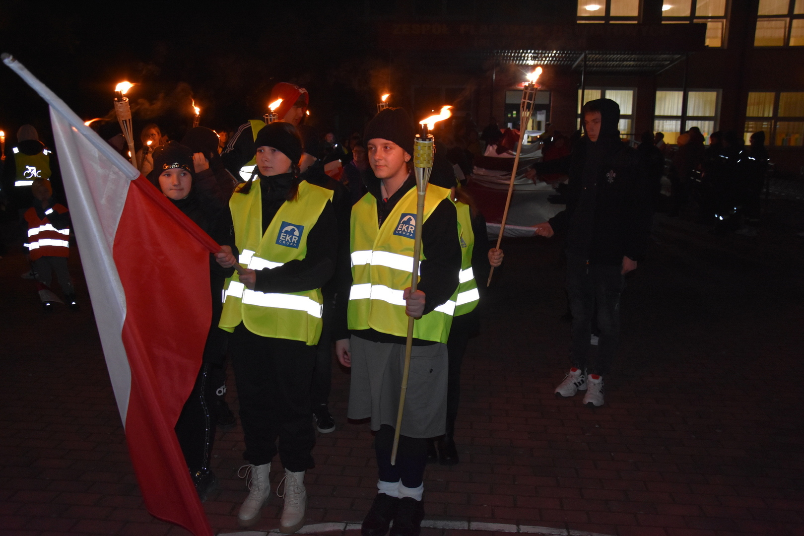 Zdjęcie z Marszu dla Niepodległej w gminie Gościeradów