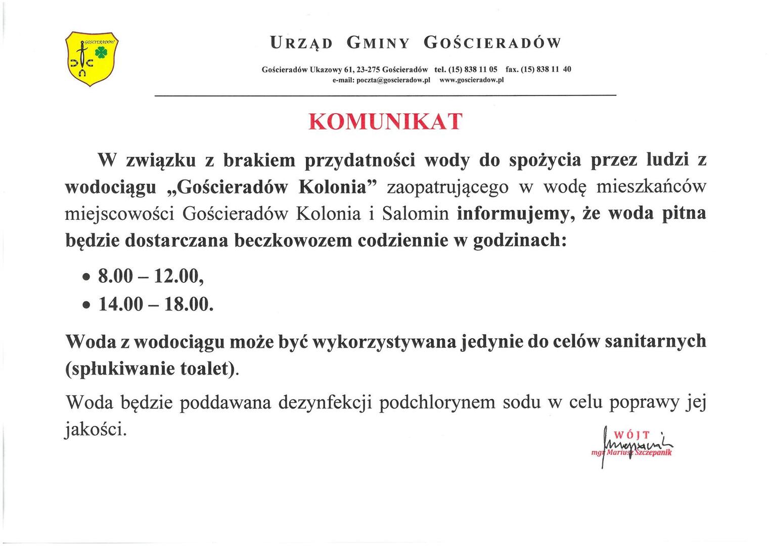 Grafika przedstawiajaca treść komunikatu