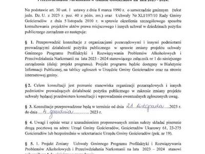 Zdjęcie zarządzenia