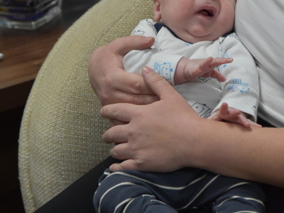 Zdjęcie z powitania nowego mieszkańca Gminy Gościeradów