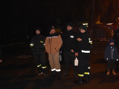 Zdjęcie z przekazania Betlejemskiego Światła Pokoju w gminie Gościeradów