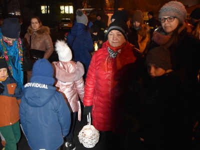 Zdjęcie z przekazania Betlejemskiego Światła Pokoju w gminie Gościeradów