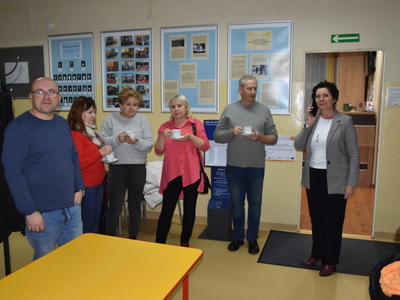 Zdjęcie z przekazania Betlejemskiego Światła Pokoju w gminie Gościeradów