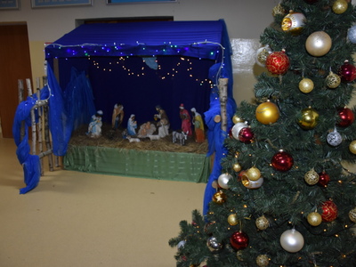 Zdjęcie z przekazania Betlejemskiego Światła Pokoju w gminie Gościeradów