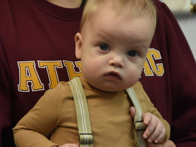 Zdjęcie z powitania nowego mieszkańca gminy Gościeradów