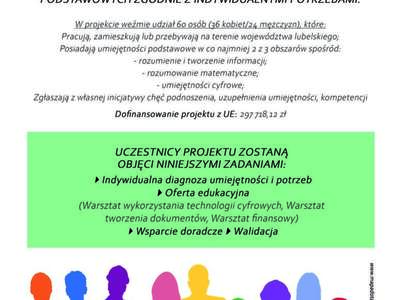Zdjęcie plakatu projektu "Nowe umiejętności ku lepszej przyszłości"