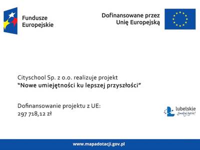 Zdjęcie plakatu projektu "Nowe umiejętności ku lepszej przyszłości"