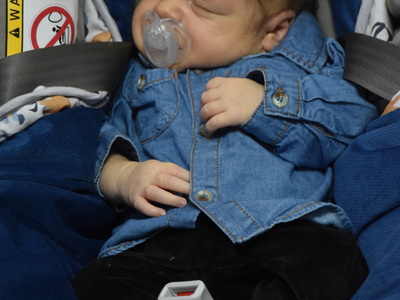 Zdjęcie z powitania nowego mieszkańca gminy Gościeradów