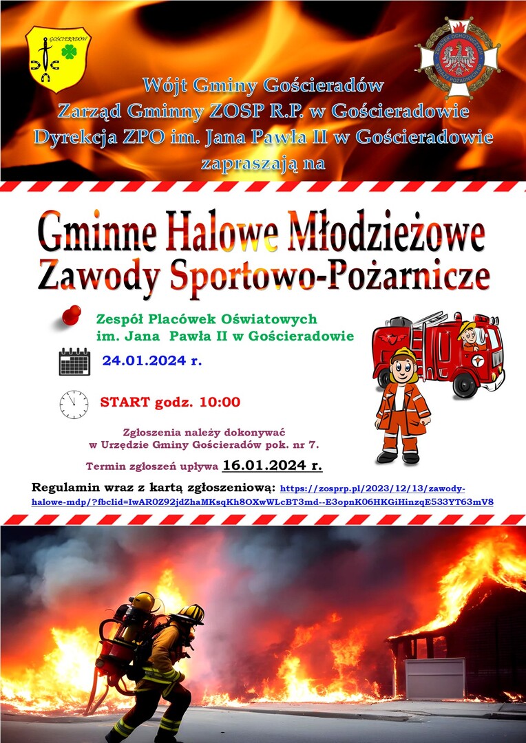 Zdjęcie plakatu dot. Zawodów Sportowo - Pożarniczych