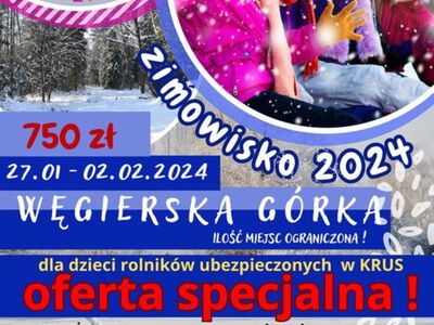 Zdjęcie plakatu zimowiska dla dzieci