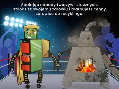 Zdjęcie plakatu dot. spalania odpadów