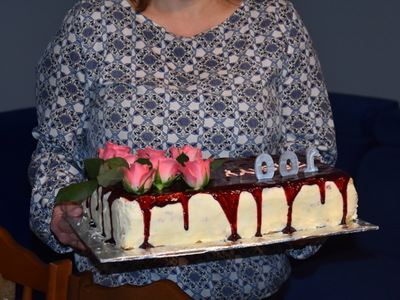 Zdjęcie z wizyty u 100-latki mieszkającej w Gminie Gościeradów