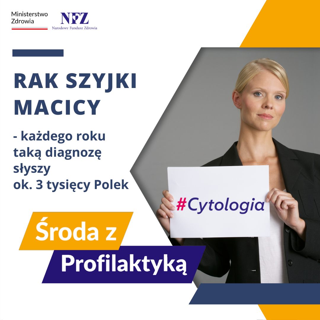Zdjęcie kobiety z tekstem dot. raka szyjki macicy