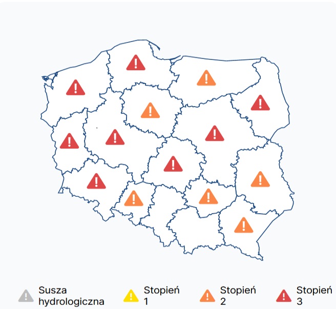 Zdjęcie ostrzeżenia hydrologicznego